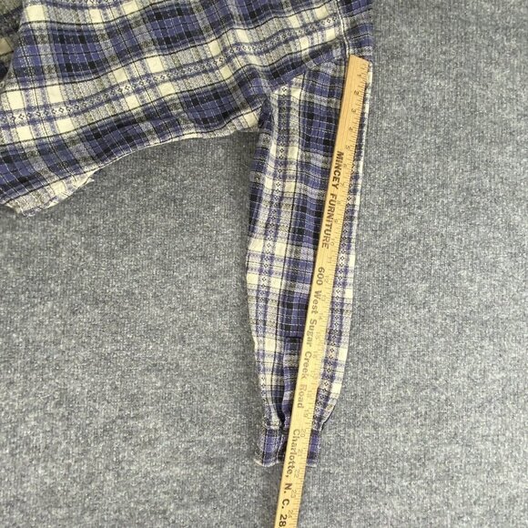 VTG Dockers Button Up Shirt Women’s Small Windowpane Plaid Long Sleeves‎ Cotton - Picture 11 of 12